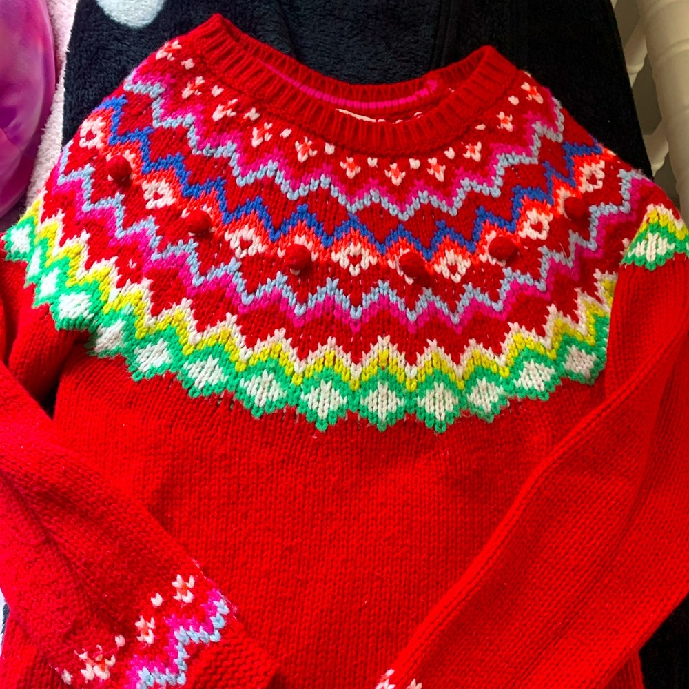 Mini Boden girls fair isle sweater